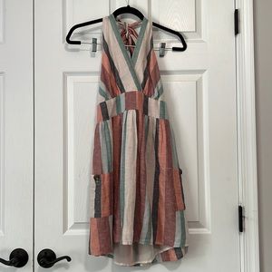 American Eagle Striped Halter Dress